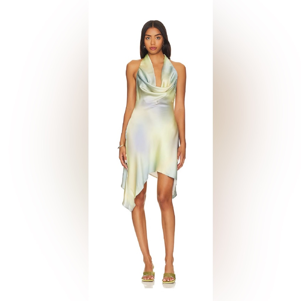 WeWoreWhat Cowl Mini Dress in Watercolor NWT Size 2